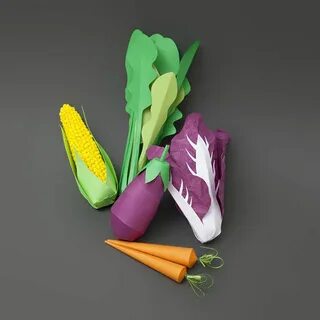 Овощи из бумаги своими руками