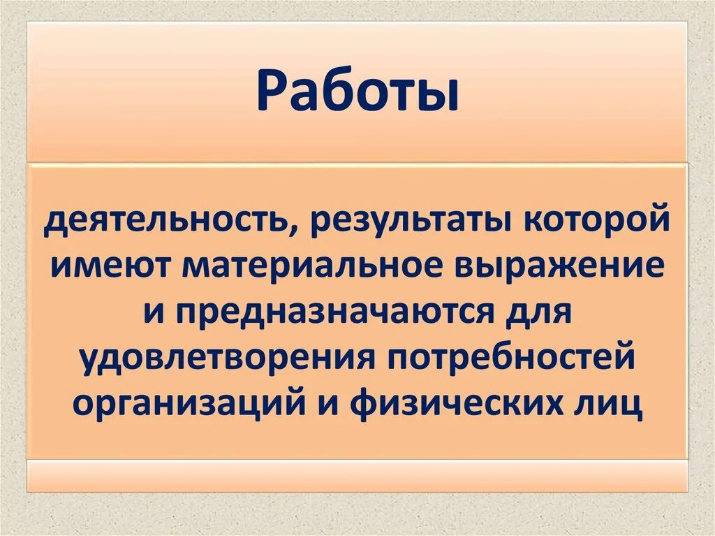 Материальное выражение результатов