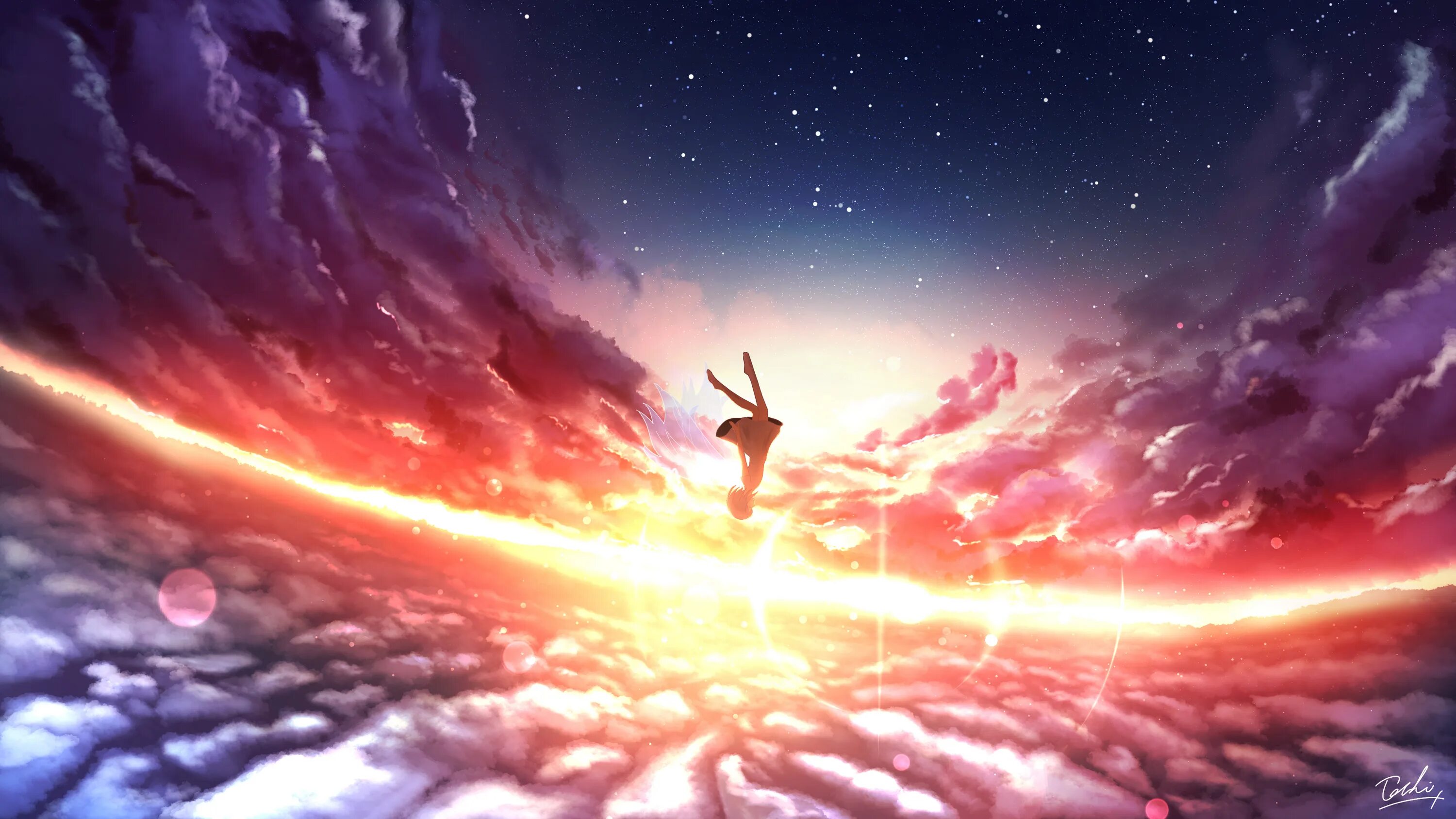 I fall from the sky. I fall from the sky