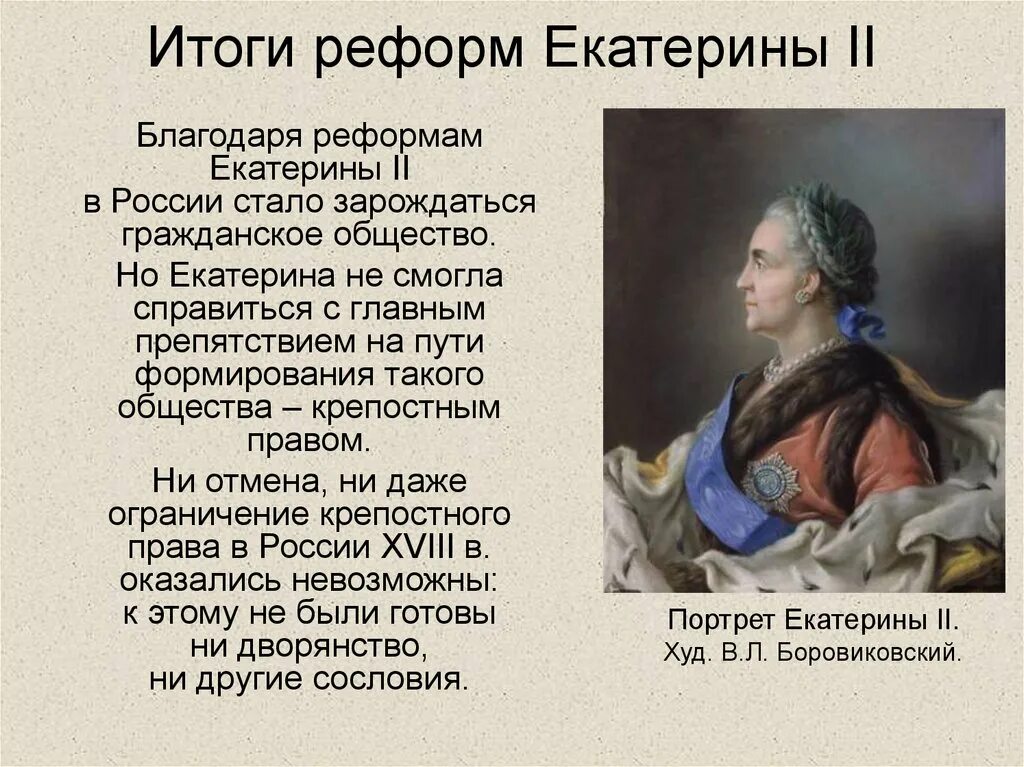 Реформа Екатерины 2 в 1779. Итоги правления Екатерины 2. Правление Екатерины 2 реформы.