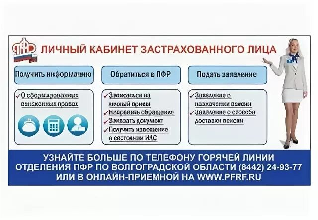 Пенсионный волгоград телефон горячая линия. Личный кабинет застрахованного лица. ПФР личный кабинет. ОПФР по Волгоградской области. Горячая линия ПФР Волгоградской области.