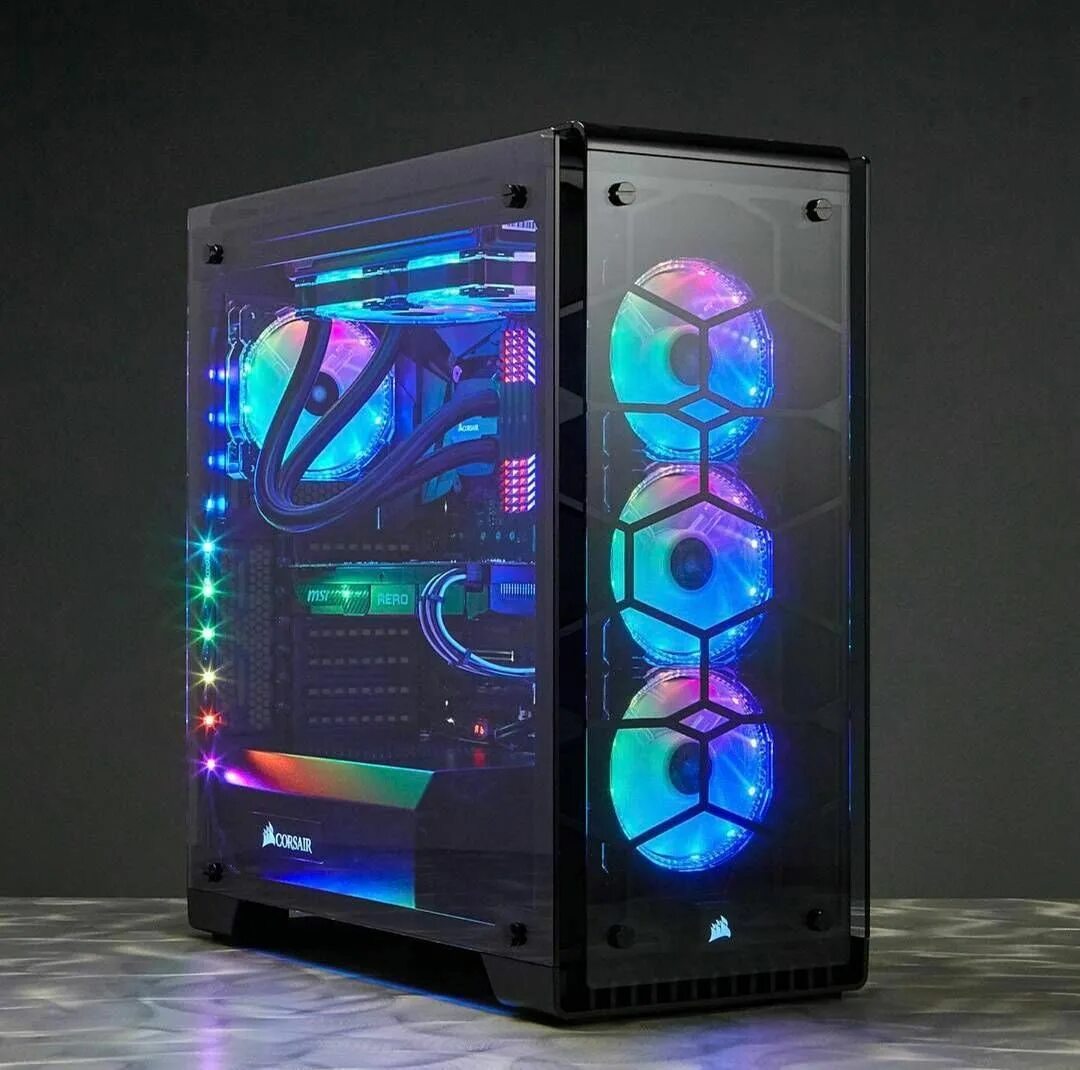 Corsair Crystal Series 570x RGB. Корпус Corsair Crystal Series 100. ПК игровой блок 60к. Системный блок РГБ. Game 2024 pc