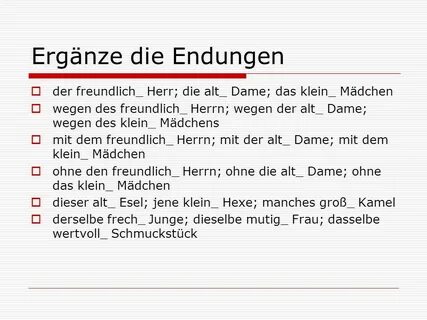 Wegen des
