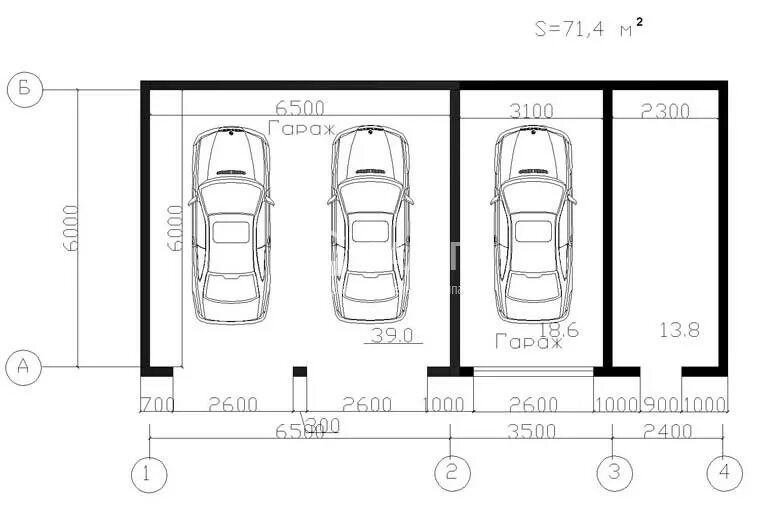 Размеры гараж внутри. Чертеж кирпичного гаража 4х6. Ширина секционных ворот на 2 машины. Схема гаража 4 на 7. Размер гаража под 2 машины с двумя воротами.
