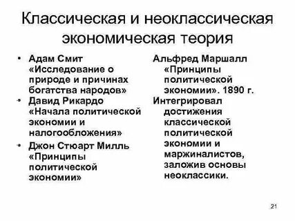 Неоклассическая экономическая теория