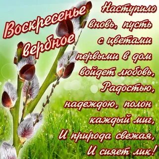 Поздравление с вербным воскресеньем текст
