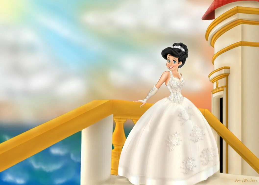 Реклама принцессы. Принцесса Мелоди Дисней. Мелоди дочь Ариэль свадьба. Королевская свадьба Ариэль. Мэлоди в платье.