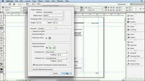 Indesign текст