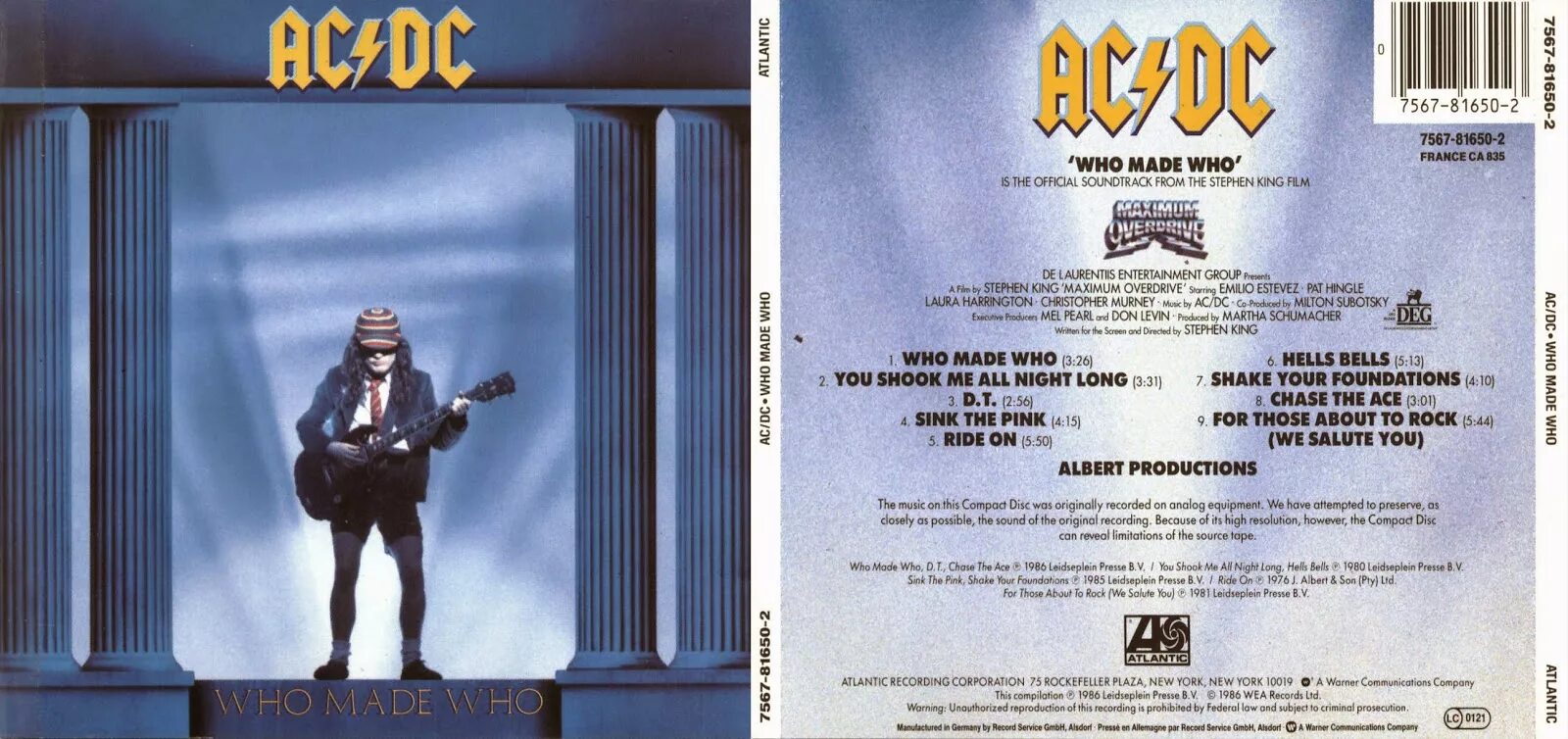 AC DC 1986. 1986 - Who made who. AC DC who made who 1986. Обложка AC/DC who made who.
