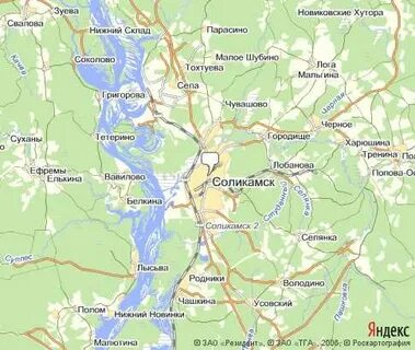 Соликамск на карте