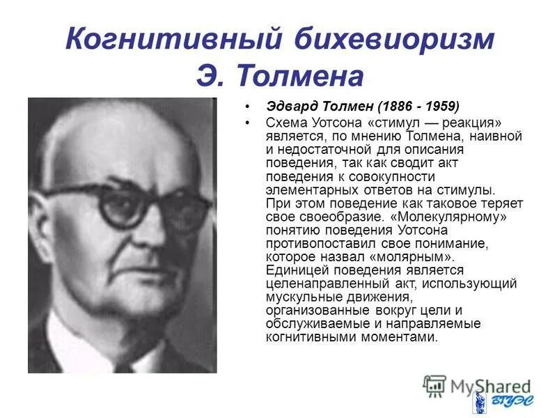 Научение в бихевиоризме. Когнитивный бихевиоризм э. Толмена.