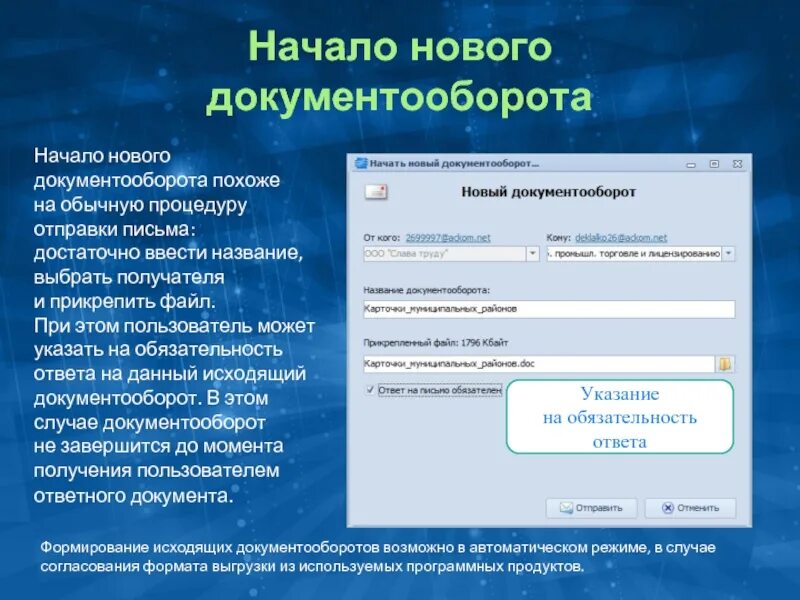 Исходящие данные