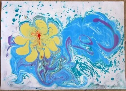 Нарисовать воду красками