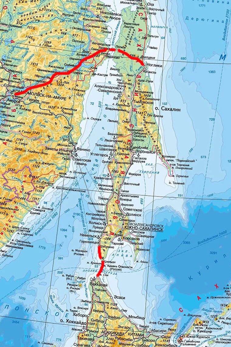 Город южно сахалинск на карте россии. Остров Сахалин на карте России. Полуостров Сахалин на карте. Карта острова Сахалин с городами и поселками.