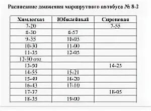 Расписание автобусов юбилейная кутузовская