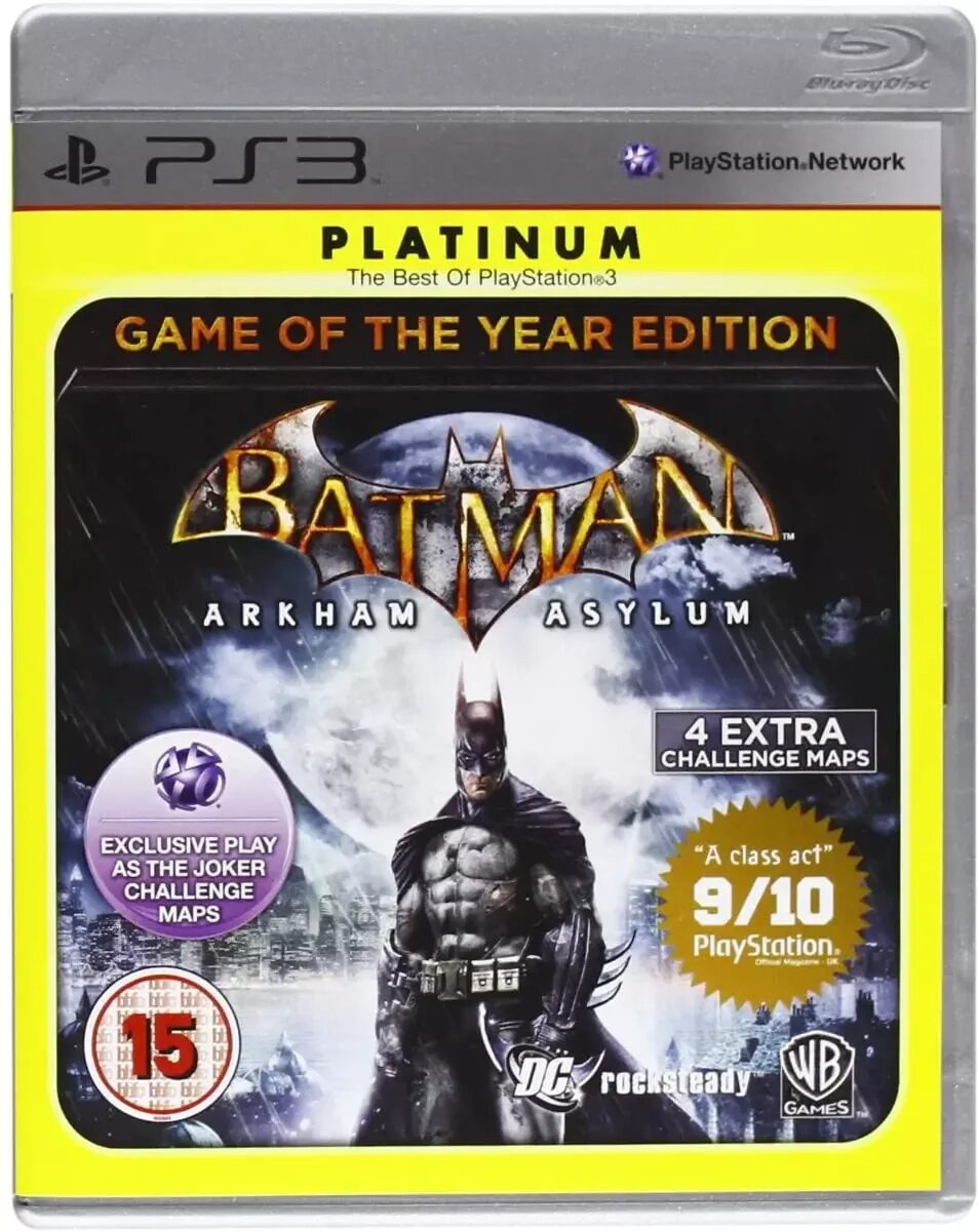 Arkham asylum game of the year edition. Batman Asylum GOTY ps3. Batman Arkham Asylum ps3 диск. Batman: Arkham Asylum (ps3). Batman Arkham ps3 Platinum.