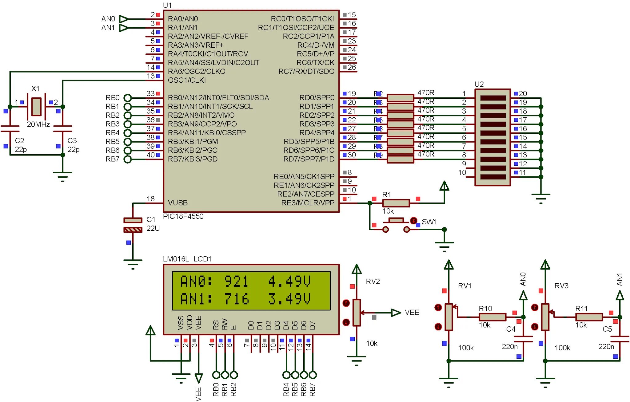 Программирование pic. 18f4550. pic18f4550 spi eeprom. мини осциллограф на pic16f4550. программирование pic16f1789-ipt.