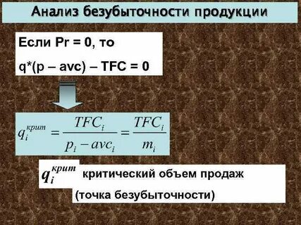 Определите критический объем продаж