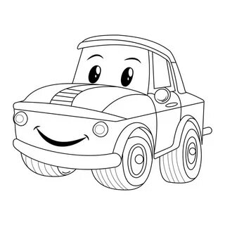 Car coloring page 17169639 Vector Art at Vecteezy