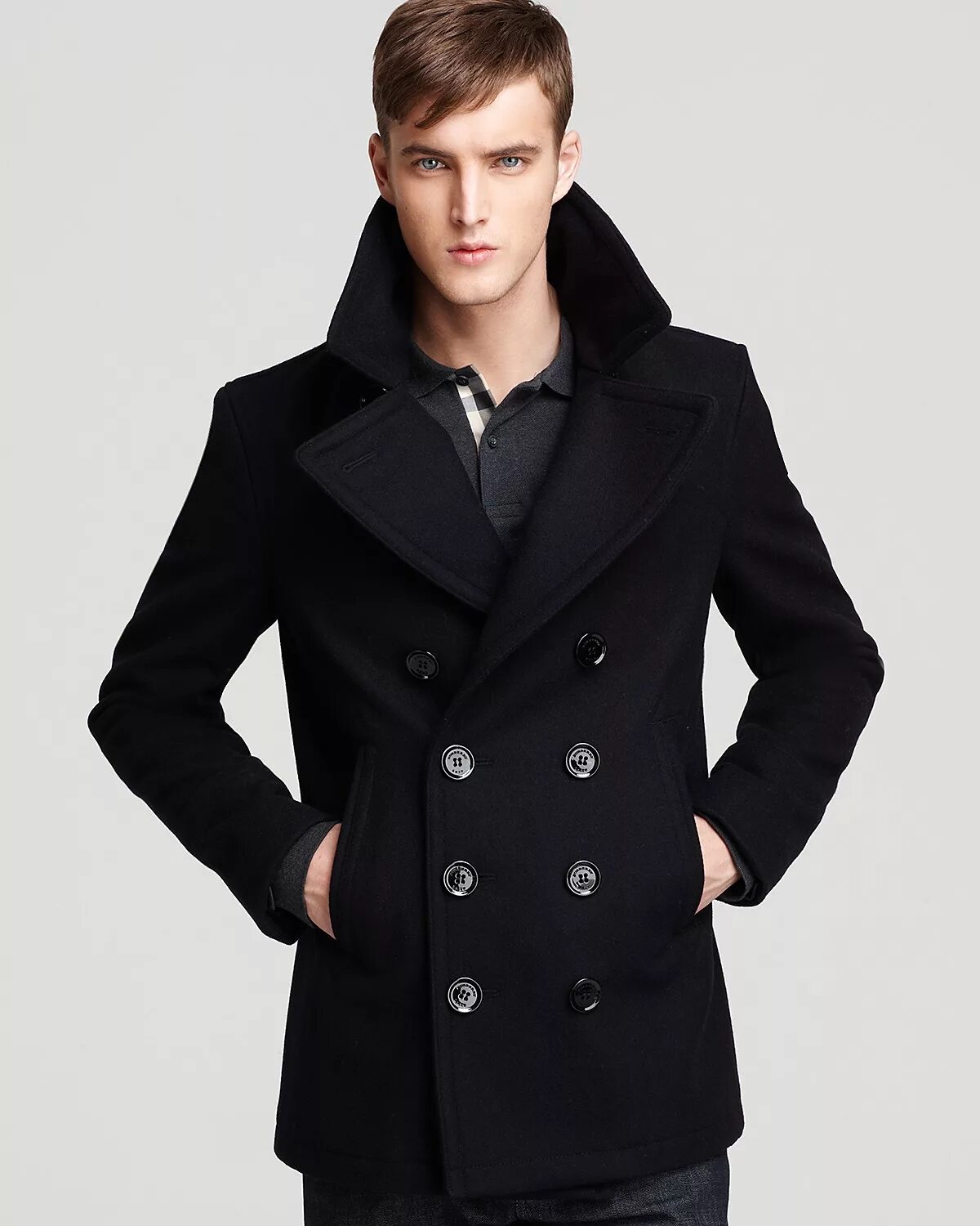 Мужское поло юс. Пальто Барбери черное мужское. Burberry Peacoat man. Burberry Brit Peacoat. Burberry Brit пальто мужское.