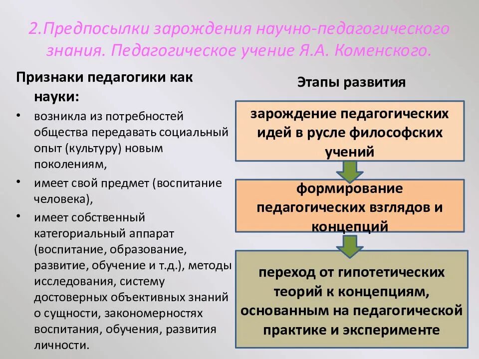 Возникновение и развитие педагогической деятельности
