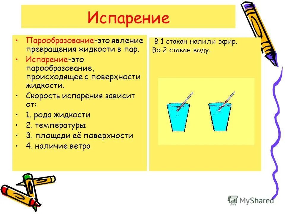 парообразование это явление превращения жидкости в пар