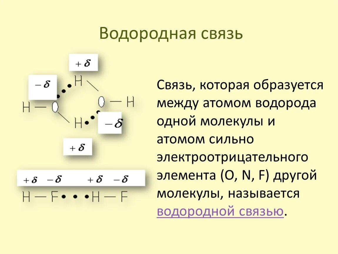 Элементами между которыми образуется. Водородная связь образуется между. Водородные связи образуются между молекулами. Вещества между молекулами которых образуются водородные связи. Между какими молекулами образуется водородная связь.