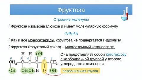 Фруктоза сообщение по химии