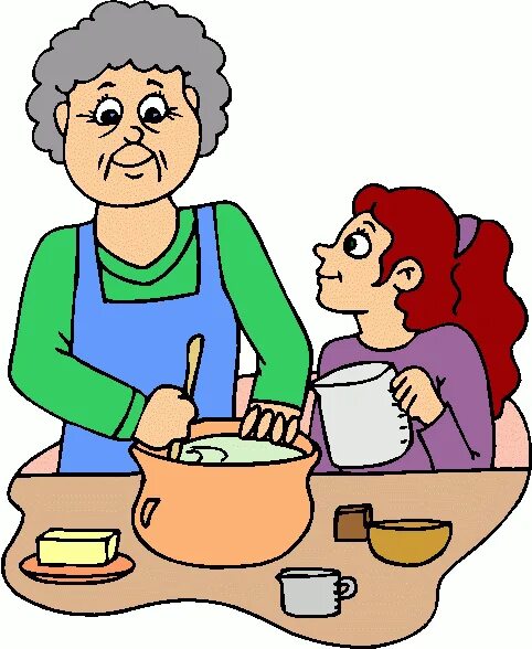 Бабушка с выпечкой. Картинка бабушка с выпечкой. Make lunch рисунок. Grandmother Flashcard. My granny can