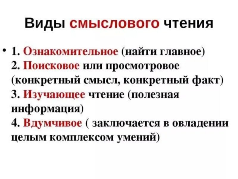 Какое бывает чтение. Виды смыслового чтения. Виды чтения в начальной школе. Виды смыслового чтения в начальной школе. Виды чтения схема.