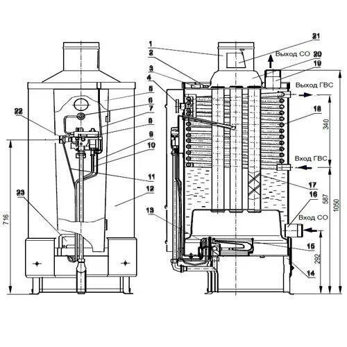 Газовый котел АОГВ 11 6 3 схема. Газовый котел АОГВ 11 6 3 чертеж. АГВ 120. АКГВ теплообменник.
