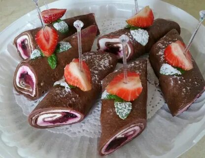 Шоколадные блинчики с начинкой