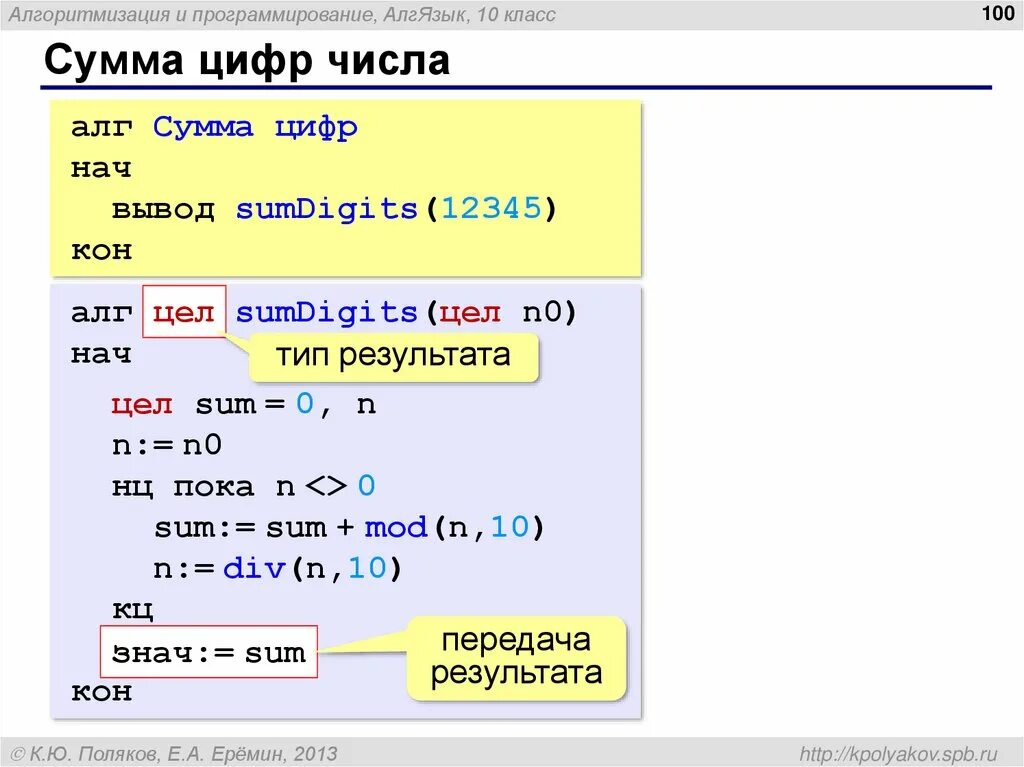 Программирование c 10. Сумма цифр. АЛГ сумма. Сумма цифр числа с++. Язык си сумма цифр числа.