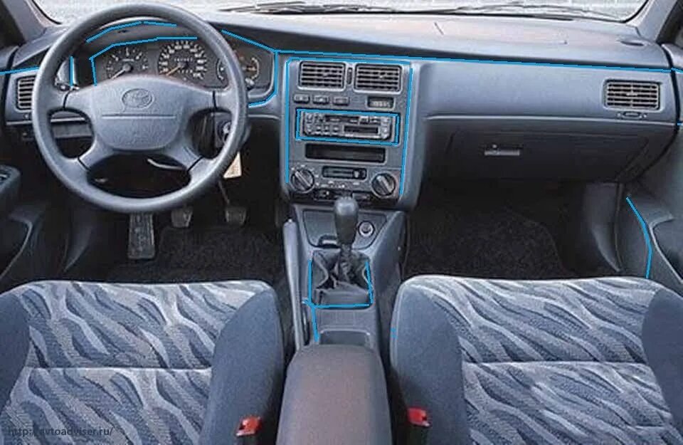 Тойота карина е фото салона Суперковрики в Карину Toyota Carina E, 1,8 л, 1997 года аксессуары DRIVE2