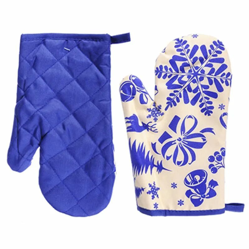 Прихватка для кухни красная. Прихватки полиэстер. 5х17см 4. Прихватка синяя. Прихватки полиэстер.