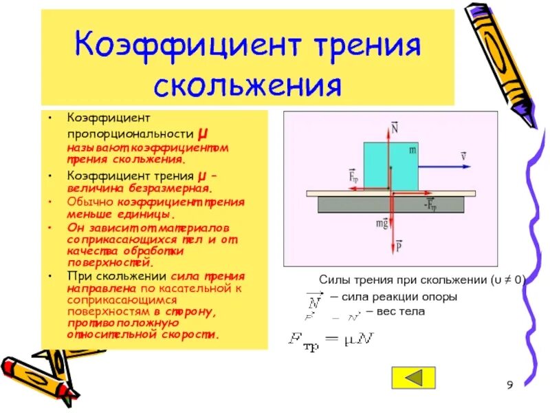 Коэффициент трения скольжения физика. Коэффициент трения скольжения формула. Формула нахождения коэффициента трения. Коэффициент силы трения скольжения формула. Сила коэффициента трения покоя формула.