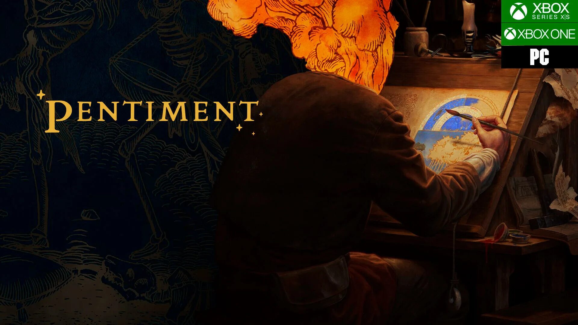 Pentiment. Pentiment obsidian. pentiment обложка. pentiment обои по игре. все достижения pentiment.