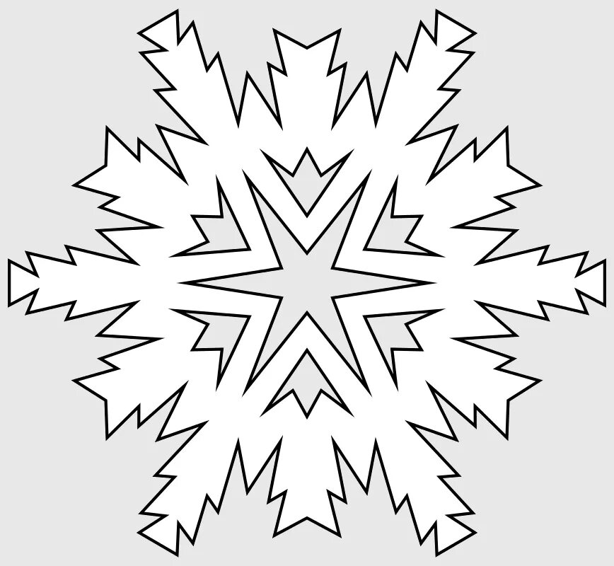 Снежинка из бумаги шаблон а4