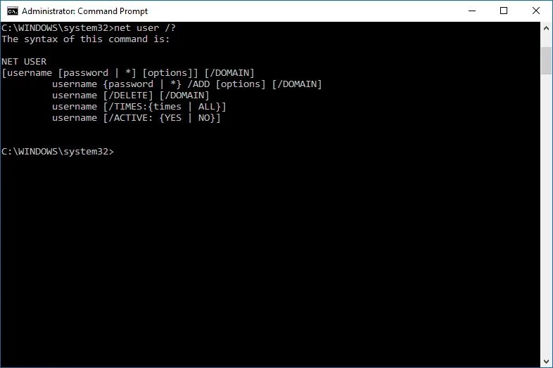Cmd как создать пользователя. Синтаксис команды net user. net user cmd. команды виндовс net. net (command).