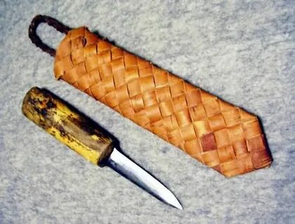 Ножны из бересты для ножа