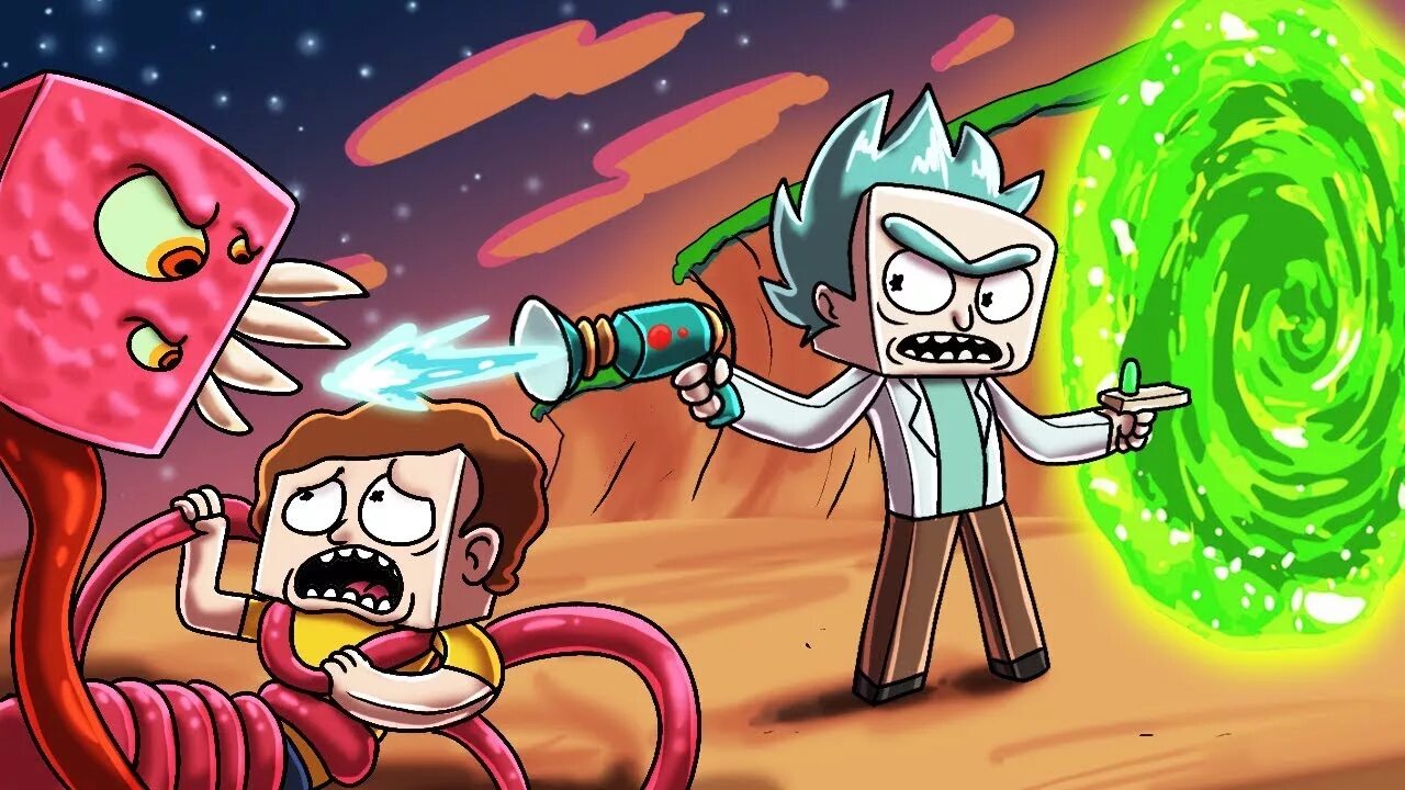 Майнкрафт мод на рика и морти. Рик майнкрафт. Домик рика и морти. Рик и морти майнкрафт. Рик и морти в майнкрафте.