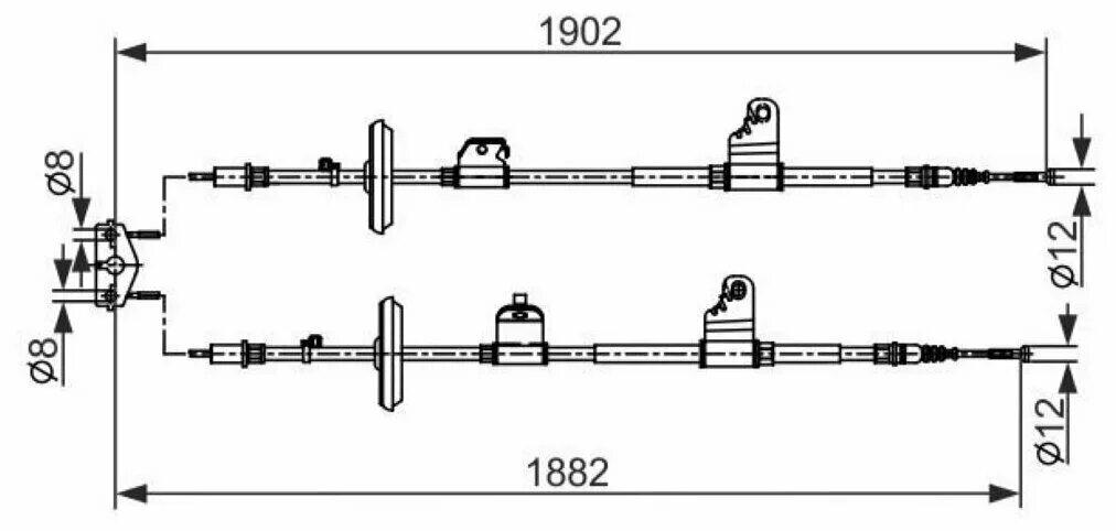трос стояночного тормоза опель мокка. тросик ручника мокка. 8 трос ручника. трос стояночного тормоза опель мокка. 42472906 трос стояночного тормоза.