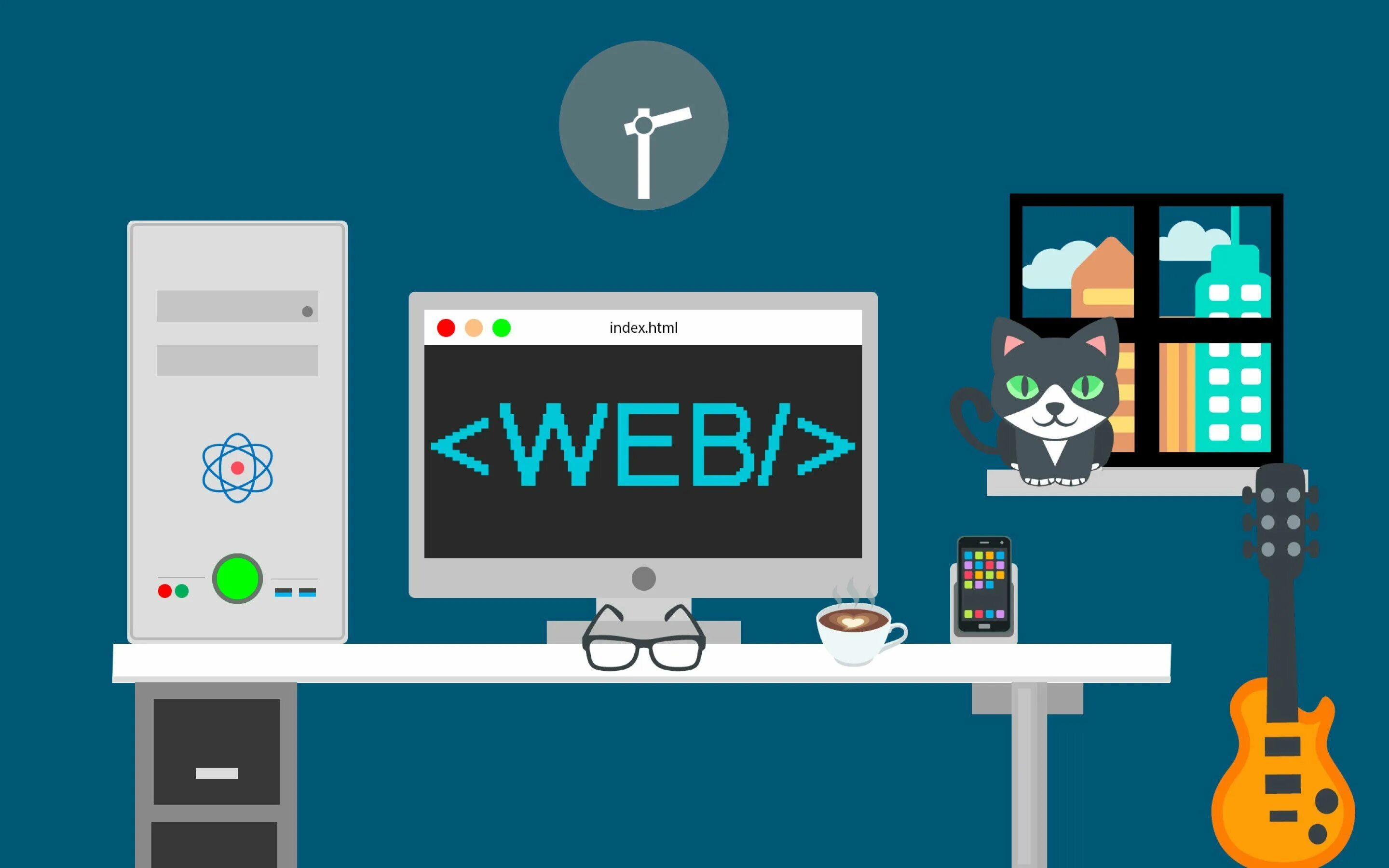 Веб разработка на c. Компьютер минимализм. обои для frontend разработчика. веб дизайнер. обои программиста.
