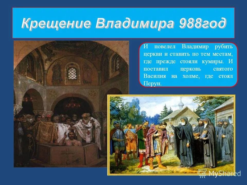 и поставил церковь во имя святого василия. и поставил церковь во имя святого василия. сообщение на тему первые каменные постройки. крещение руси князем владимиром десятинная церковь. киев церковь василия великого.