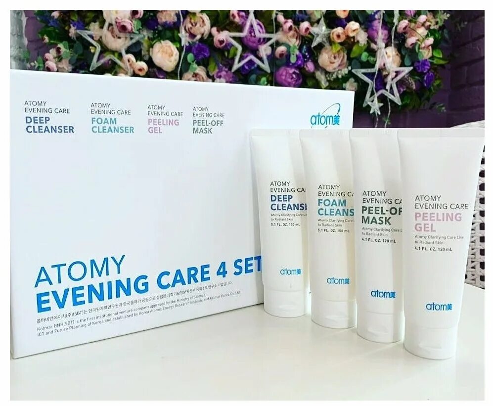 Deep cleanser atomy. Корейская косметика Atomy Evening Care 4 Set. Атоми Ивнинг Кеар набор. Atomy 4 Set Evening. Evening Care Set Атоми.