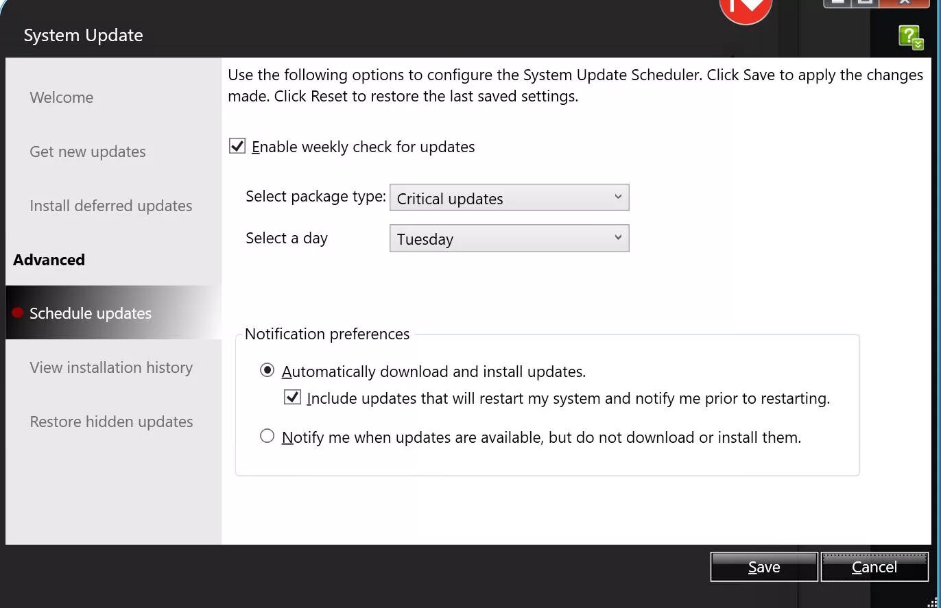 System update available. System update. lenovo system update. update 7install. update select.