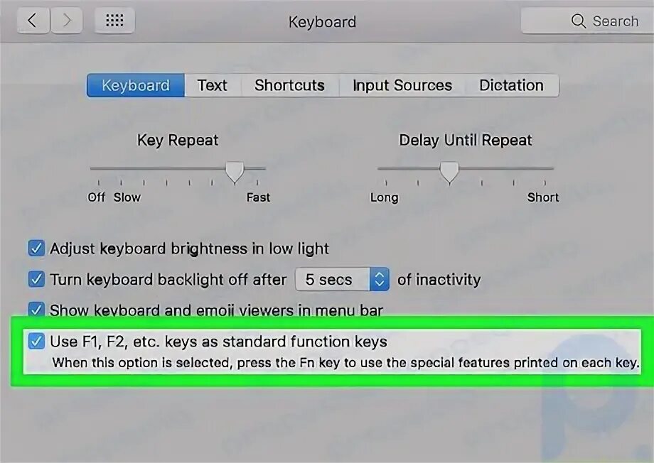 Function key behavior. Function key behavior