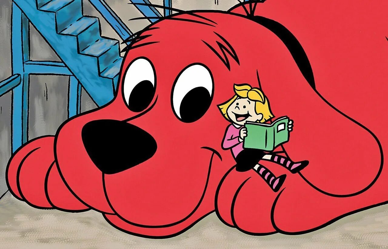 Большой красный клиффорд. Пес Клиффорд. Большой красный пёс Клиффорд. Красный щенок Клиффорд.