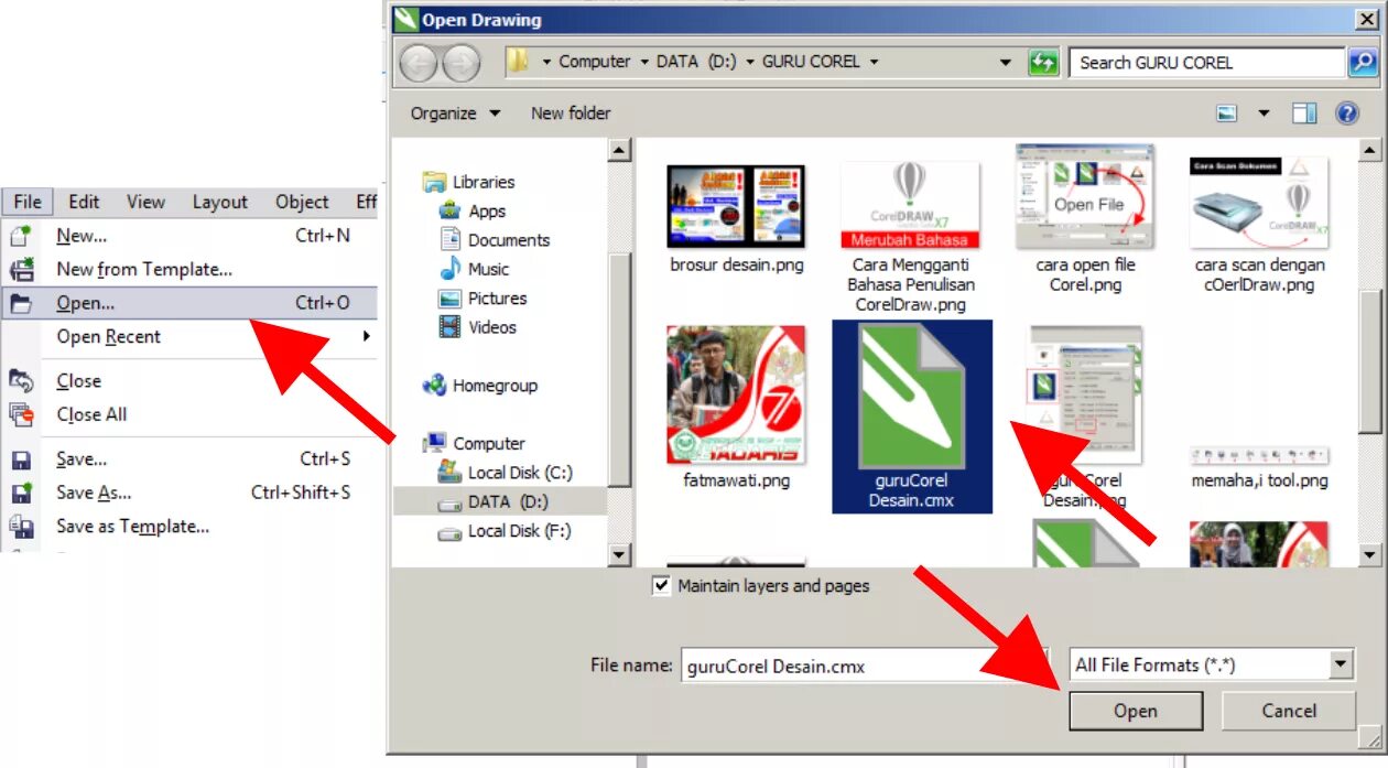 Открыть файл coreldraw. Расширение corel. установочный файл корал. недопустимый формат файла coreldraw. как восстановить файл корел.