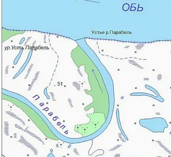 Карта устье